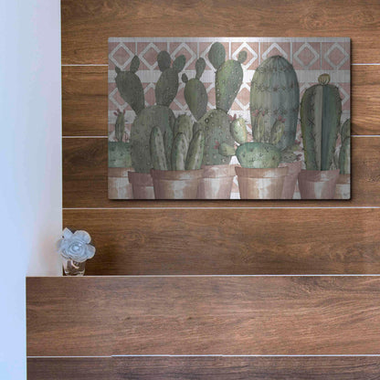 Luxe Metal Art 'Geo Succulents' by Cindy Jacobs, Metal Wall Art,16x12