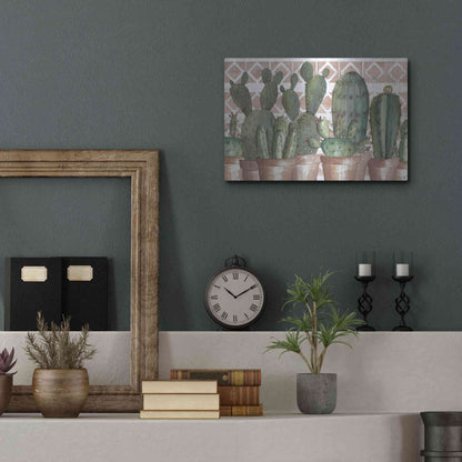 Luxe Metal Art 'Geo Succulents' by Cindy Jacobs, Metal Wall Art,16x12