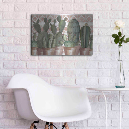 Luxe Metal Art 'Geo Succulents' by Cindy Jacobs, Metal Wall Art,24x16