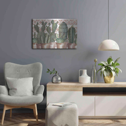 Luxe Metal Art 'Geo Succulents' by Cindy Jacobs, Metal Wall Art,24x16