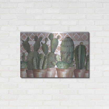 Luxe Metal Art 'Geo Succulents' by Cindy Jacobs, Metal Wall Art,36x24