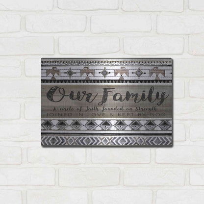 Luxe Metal Art 'Our Family' by Cindy Jacobs, Metal Wall Art,16x12
