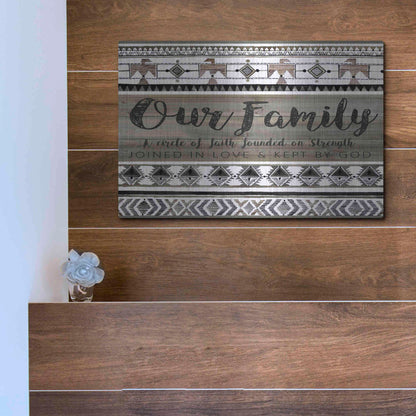 Luxe Metal Art 'Our Family' by Cindy Jacobs, Metal Wall Art,16x12