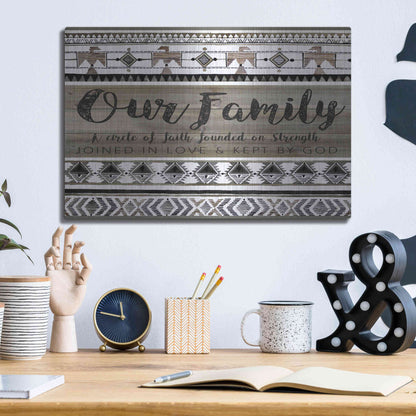 Luxe Metal Art 'Our Family' by Cindy Jacobs, Metal Wall Art,16x12