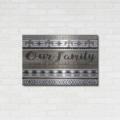 Luxe Metal Art 'Our Family' by Cindy Jacobs, Metal Wall Art,36x24