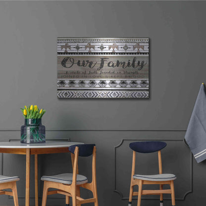 Luxe Metal Art 'Our Family' by Cindy Jacobs, Metal Wall Art,36x24