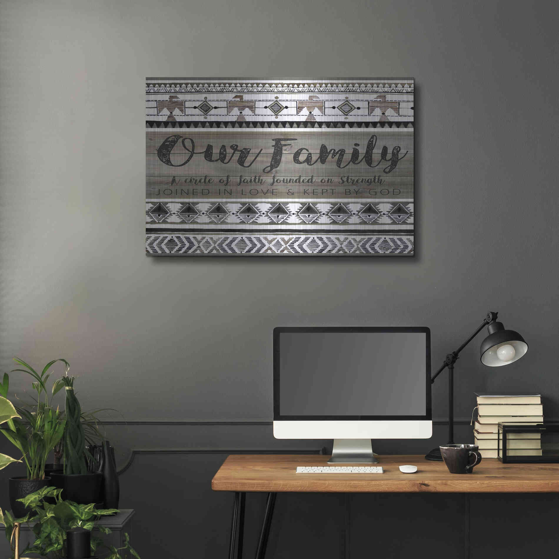 Luxe Metal Art 'Our Family' by Cindy Jacobs, Metal Wall Art,36x24