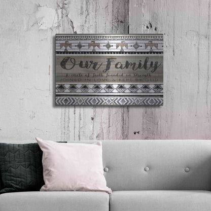 Luxe Metal Art 'Our Family' by Cindy Jacobs, Metal Wall Art,36x24
