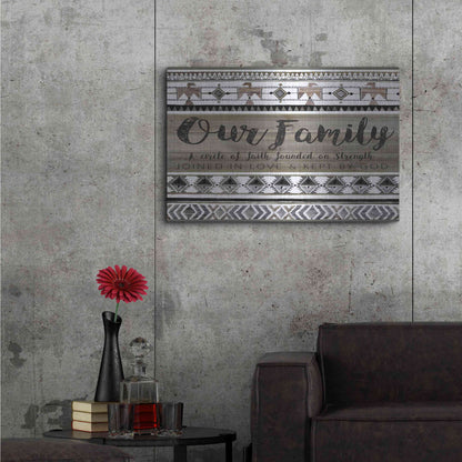 Luxe Metal Art 'Our Family' by Cindy Jacobs, Metal Wall Art,36x24