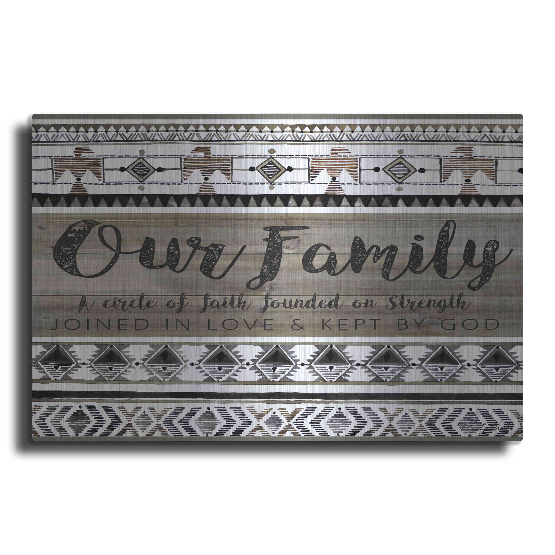 Luxe Metal Art 'Our Family' by Cindy Jacobs, Metal Wall Art