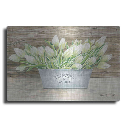 Luxe Metal Art 'Flowers & Garden Tulips' by Cindy Jacobs, Metal Wall Art