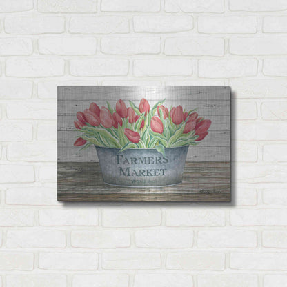 Luxe Metal Art 'Farmer's Market Tulips' by Cindy Jacobs, Metal Wall Art,24x16