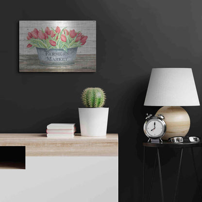 Luxe Metal Art 'Farmer's Market Tulips' by Cindy Jacobs, Metal Wall Art,24x16