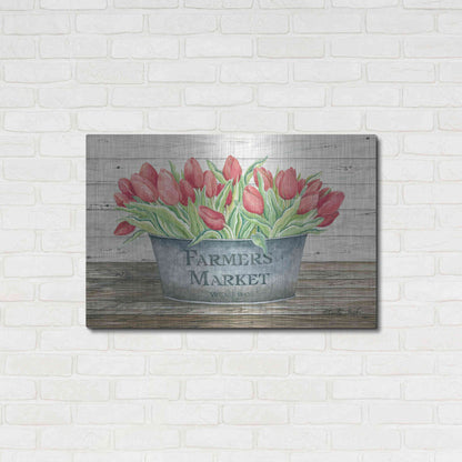 Luxe Metal Art 'Farmer's Market Tulips' by Cindy Jacobs, Metal Wall Art,36x24