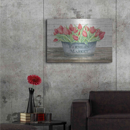 Luxe Metal Art 'Farmer's Market Tulips' by Cindy Jacobs, Metal Wall Art,36x24