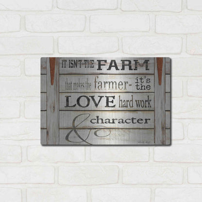 Luxe Metal Art 'It Isn't the Farm' by Cindy Jacobs, Metal Wall Art,16x12