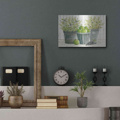 Luxe Metal Art 'Eucalyptus Farmer's Market' by Cindy Jacobs, Metal Wall Art,16x12