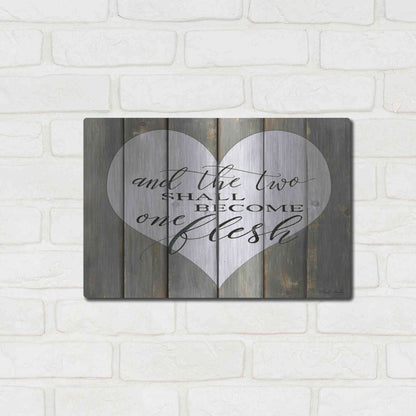 Luxe Metal Art 'And the Two' by Cindy Jacobs, Metal Wall Art,16x12