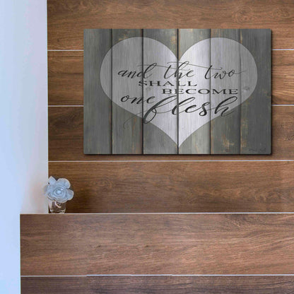 Luxe Metal Art 'And the Two' by Cindy Jacobs, Metal Wall Art,16x12