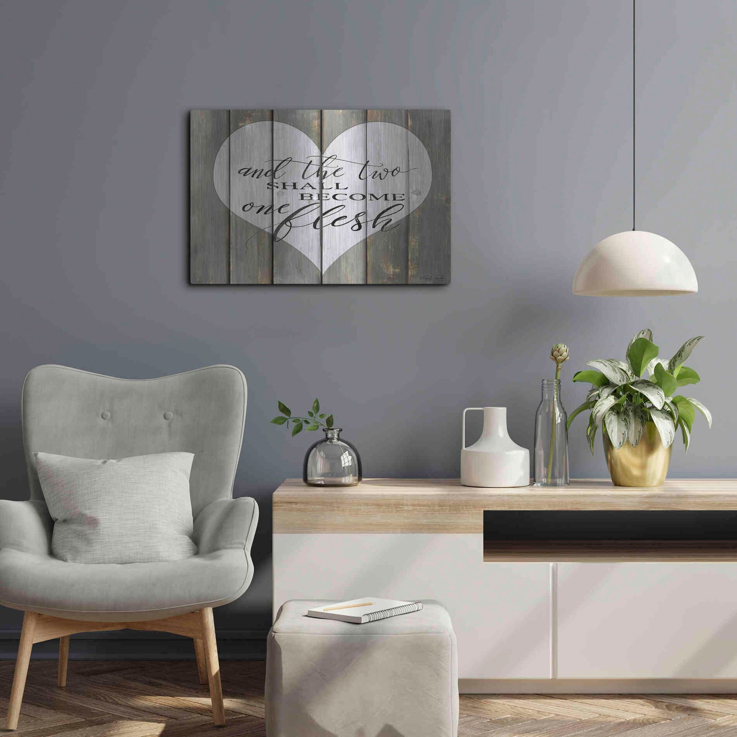 Luxe Metal Art 'And the Two' by Cindy Jacobs, Metal Wall Art,24x16