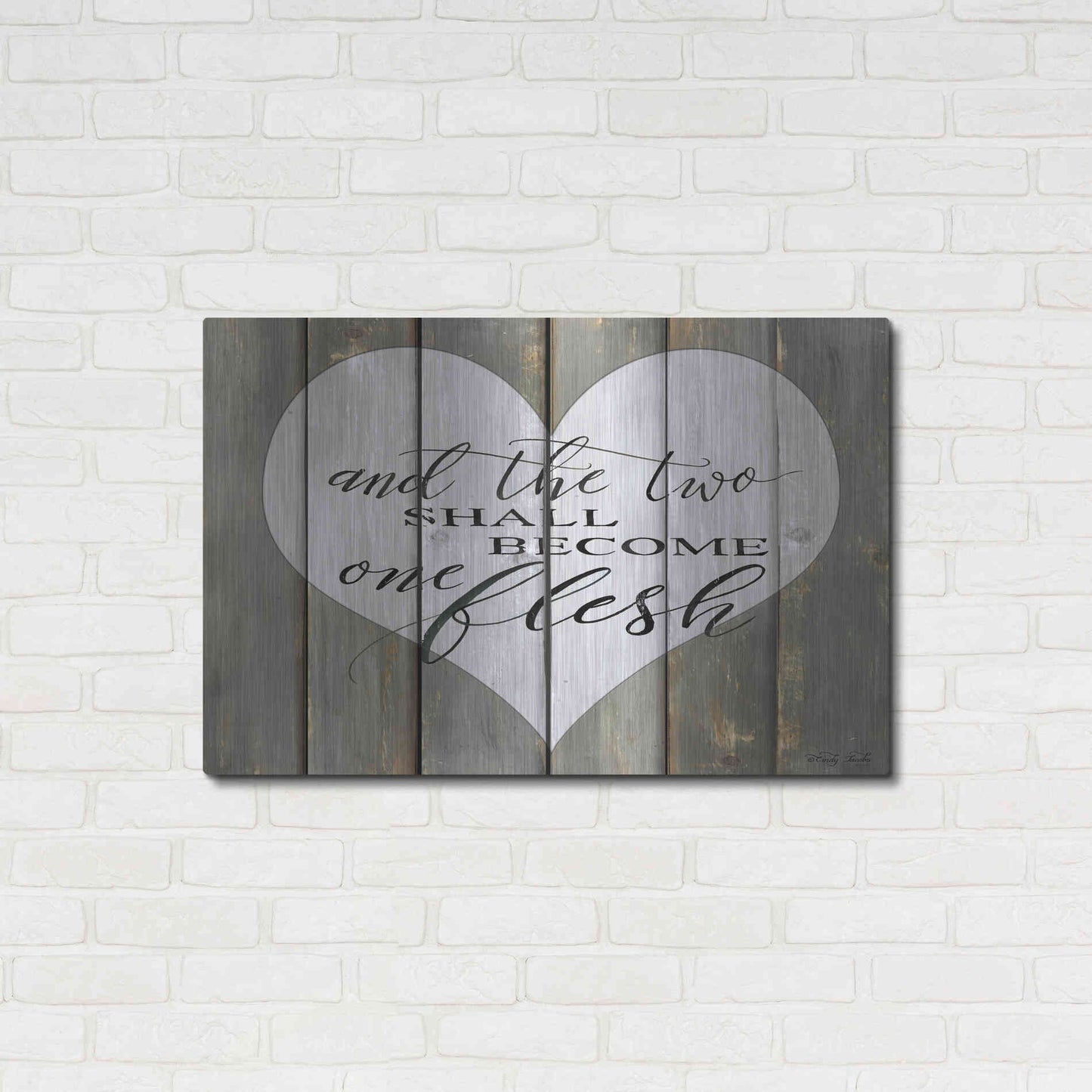 Luxe Metal Art 'And the Two' by Cindy Jacobs, Metal Wall Art,36x24