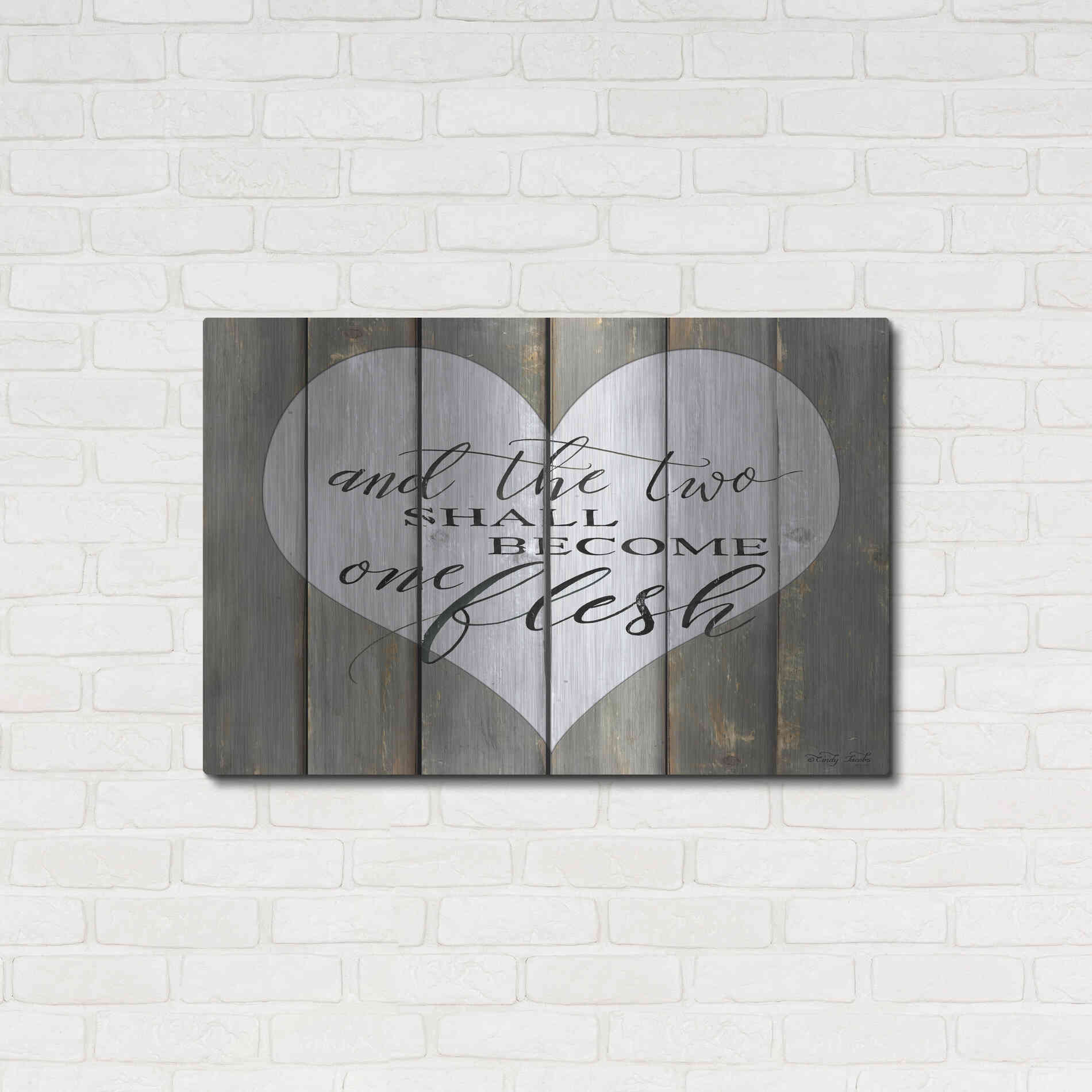 Luxe Metal Art 'And the Two' by Cindy Jacobs, Metal Wall Art,36x24