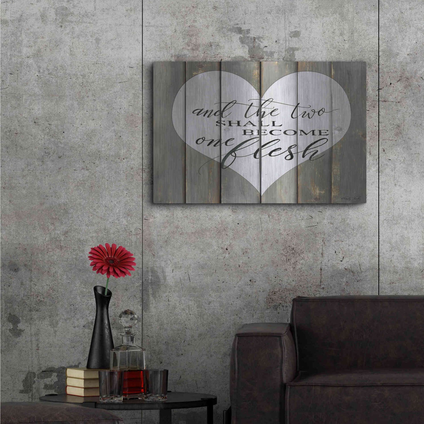 Luxe Metal Art 'And the Two' by Cindy Jacobs, Metal Wall Art,36x24