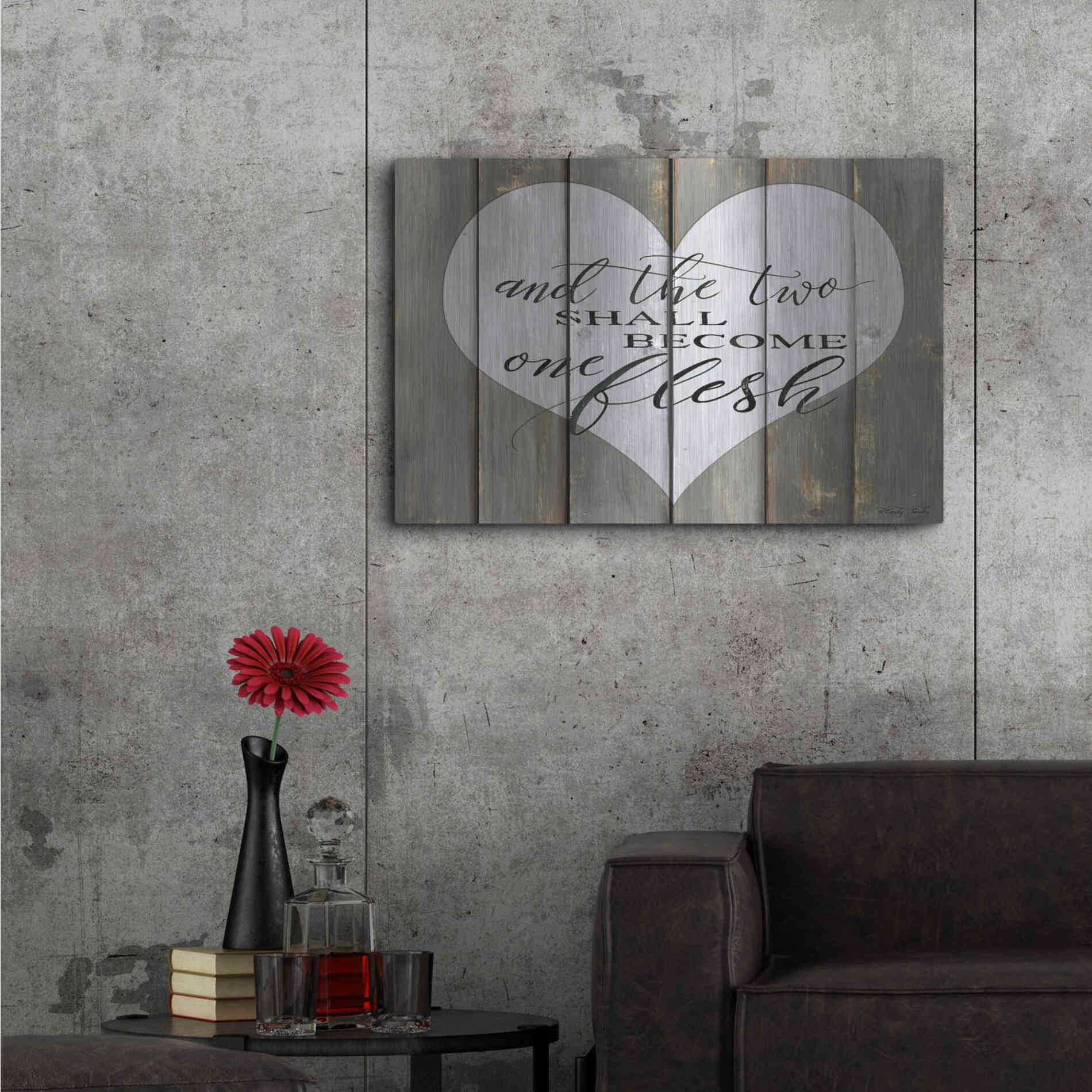 Luxe Metal Art 'And the Two' by Cindy Jacobs, Metal Wall Art,36x24