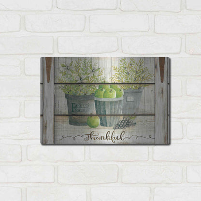 Luxe Metal Art 'Eucalyptus - Thankful Landscape' by Cindy Jacobs, Metal Wall Art,16x12