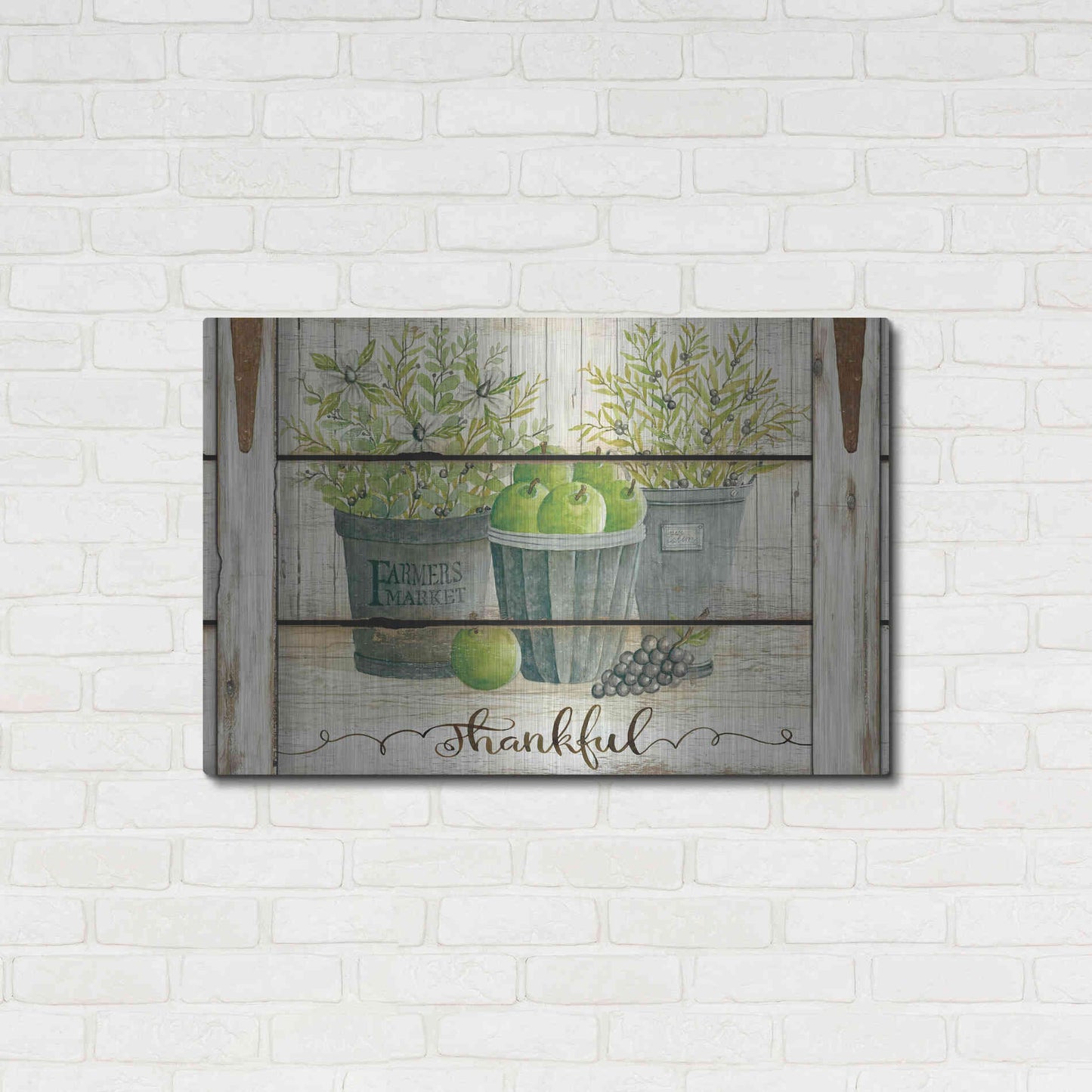 Luxe Metal Art 'Eucalyptus - Thankful Landscape' by Cindy Jacobs, Metal Wall Art,36x24