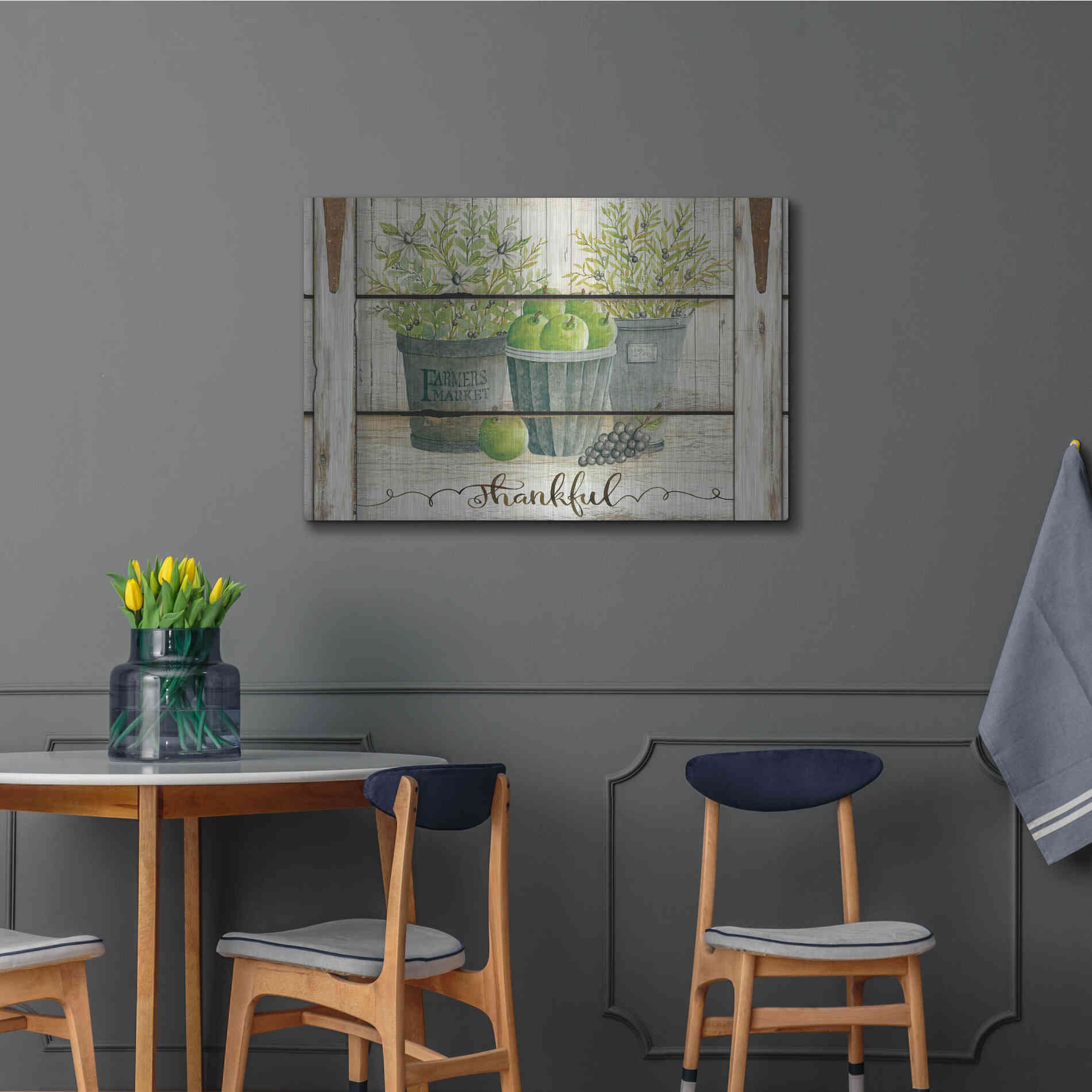 Luxe Metal Art 'Eucalyptus - Thankful Landscape' by Cindy Jacobs, Metal Wall Art,36x24