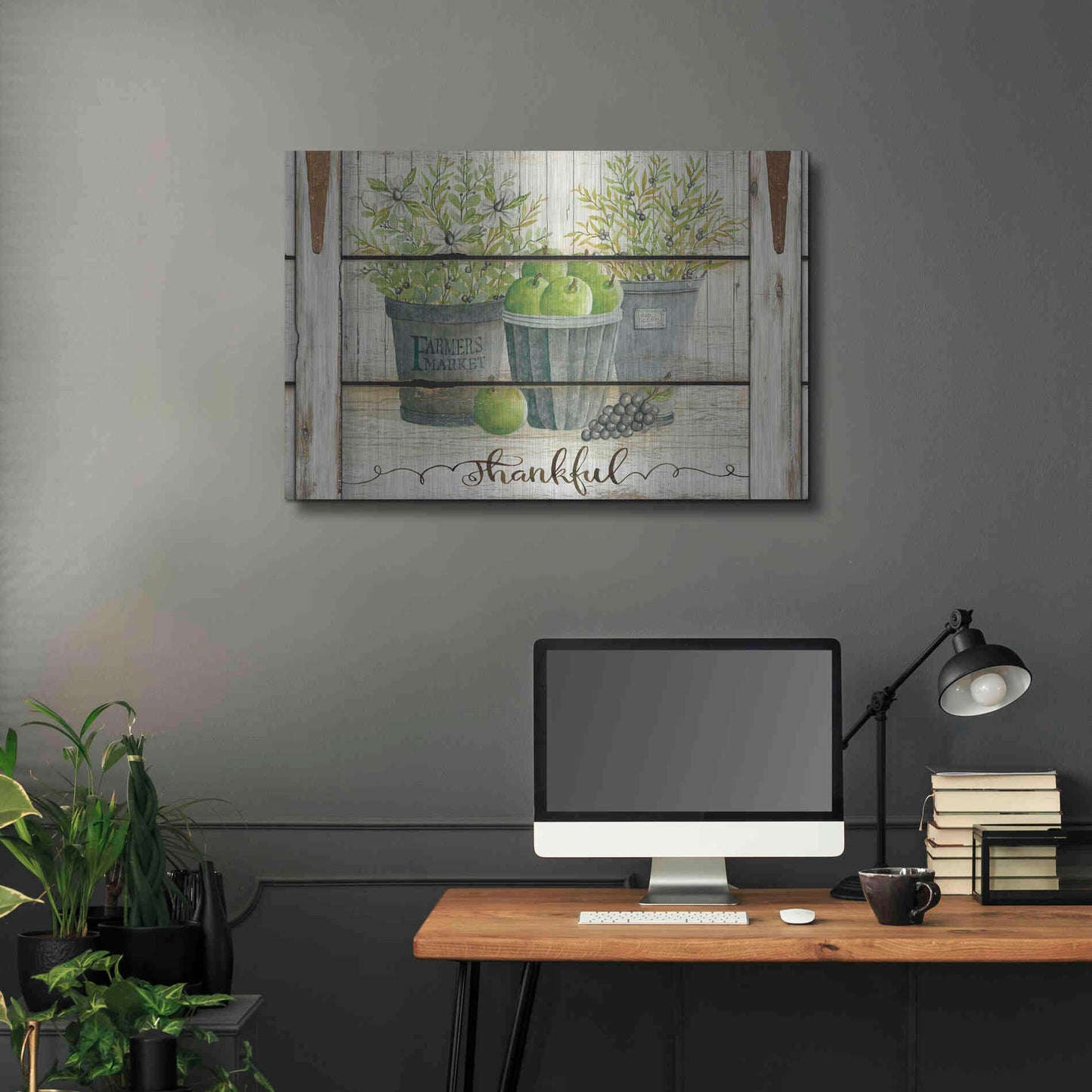 Luxe Metal Art 'Eucalyptus - Thankful Landscape' by Cindy Jacobs, Metal Wall Art,36x24