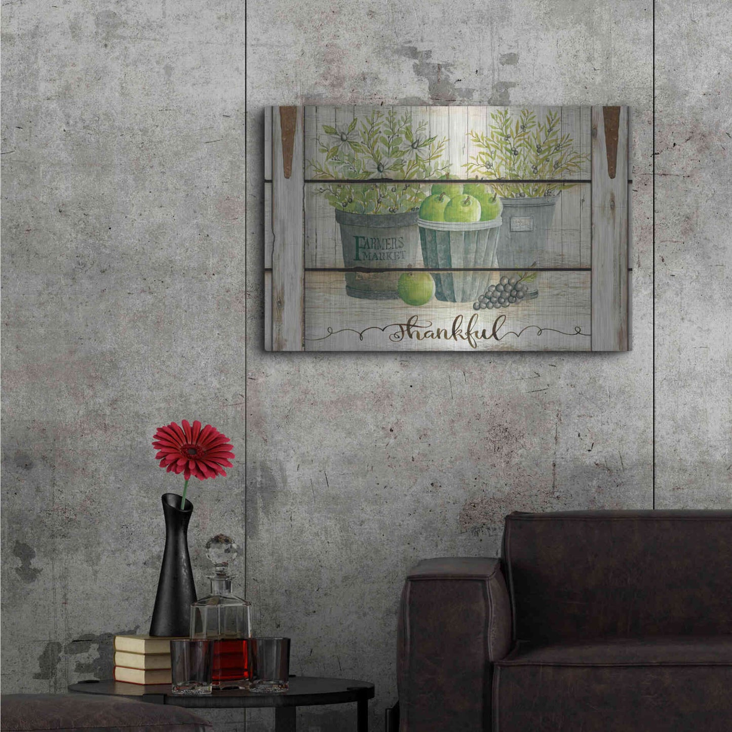 Luxe Metal Art 'Eucalyptus - Thankful Landscape' by Cindy Jacobs, Metal Wall Art,36x24