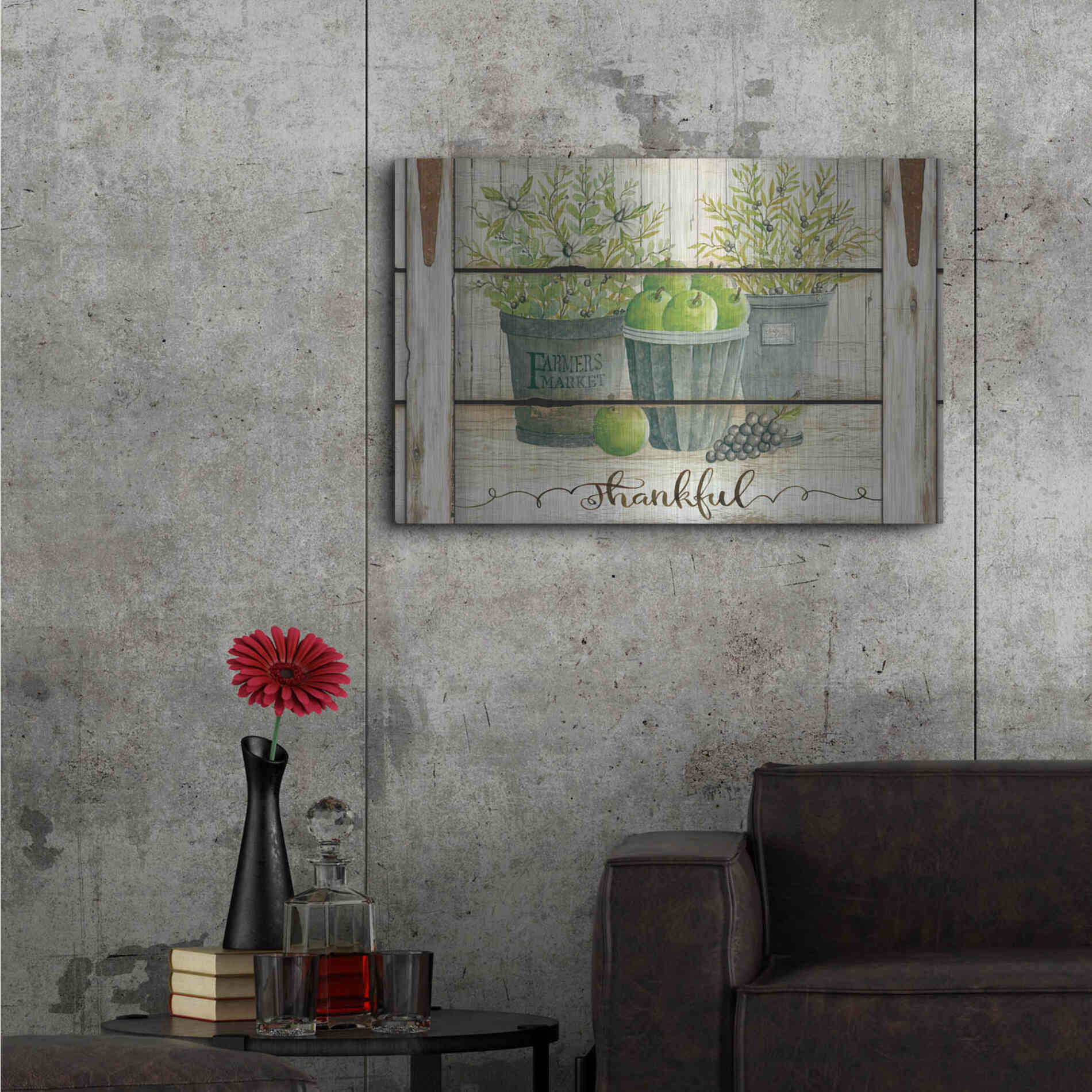 Luxe Metal Art 'Eucalyptus - Thankful Landscape' by Cindy Jacobs, Metal Wall Art,36x24