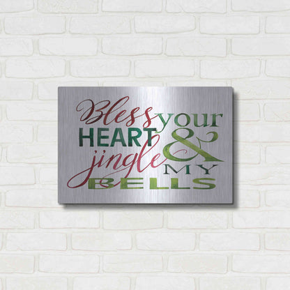 Luxe Metal Art 'Jingle My Bells' by Cindy Jacobs, Metal Wall Art,24x16