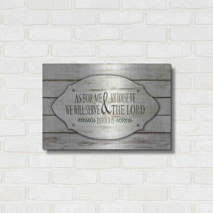 Luxe Metal Art 'As for Me and My House' by Cindy Jacobs, Metal Wall Art,24x16