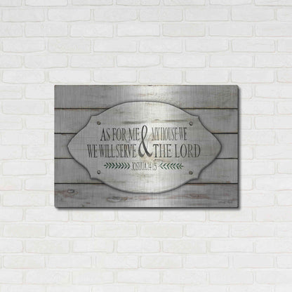 Luxe Metal Art 'As for Me and My House' by Cindy Jacobs, Metal Wall Art,36x24