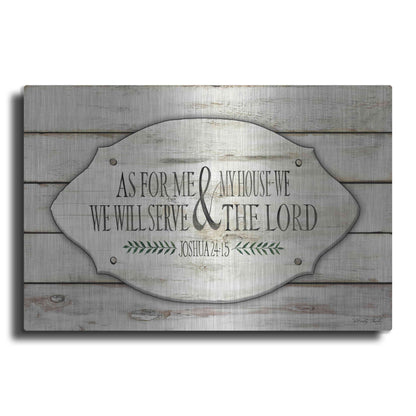 Luxe Metal Art 'As for Me and My House' by Cindy Jacobs, Metal Wall Art