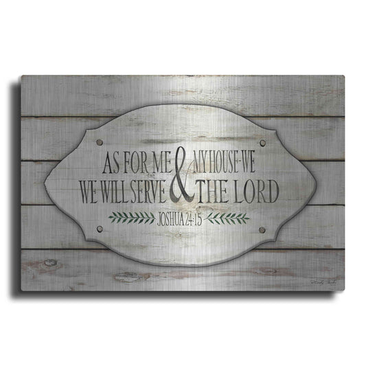 Luxe Metal Art 'As for Me and My House' by Cindy Jacobs, Metal Wall Art