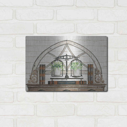 Luxe Metal Art 'All Things Near and Dear I' by Cindy Jacobs, Metal Wall Art,16x12