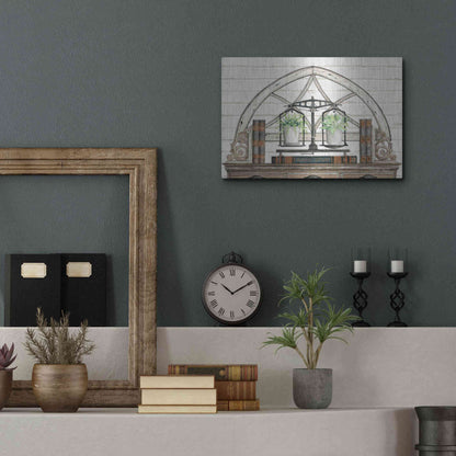 Luxe Metal Art 'All Things Near and Dear I' by Cindy Jacobs, Metal Wall Art,16x12