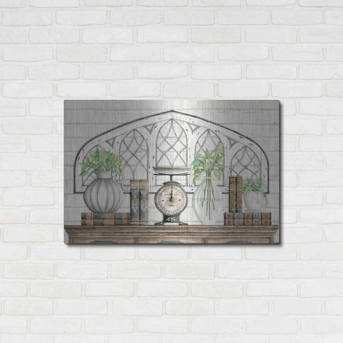 Luxe Metal Art 'All Things Near and Dear II' by Cindy Jacobs, Metal Wall Art,36x24