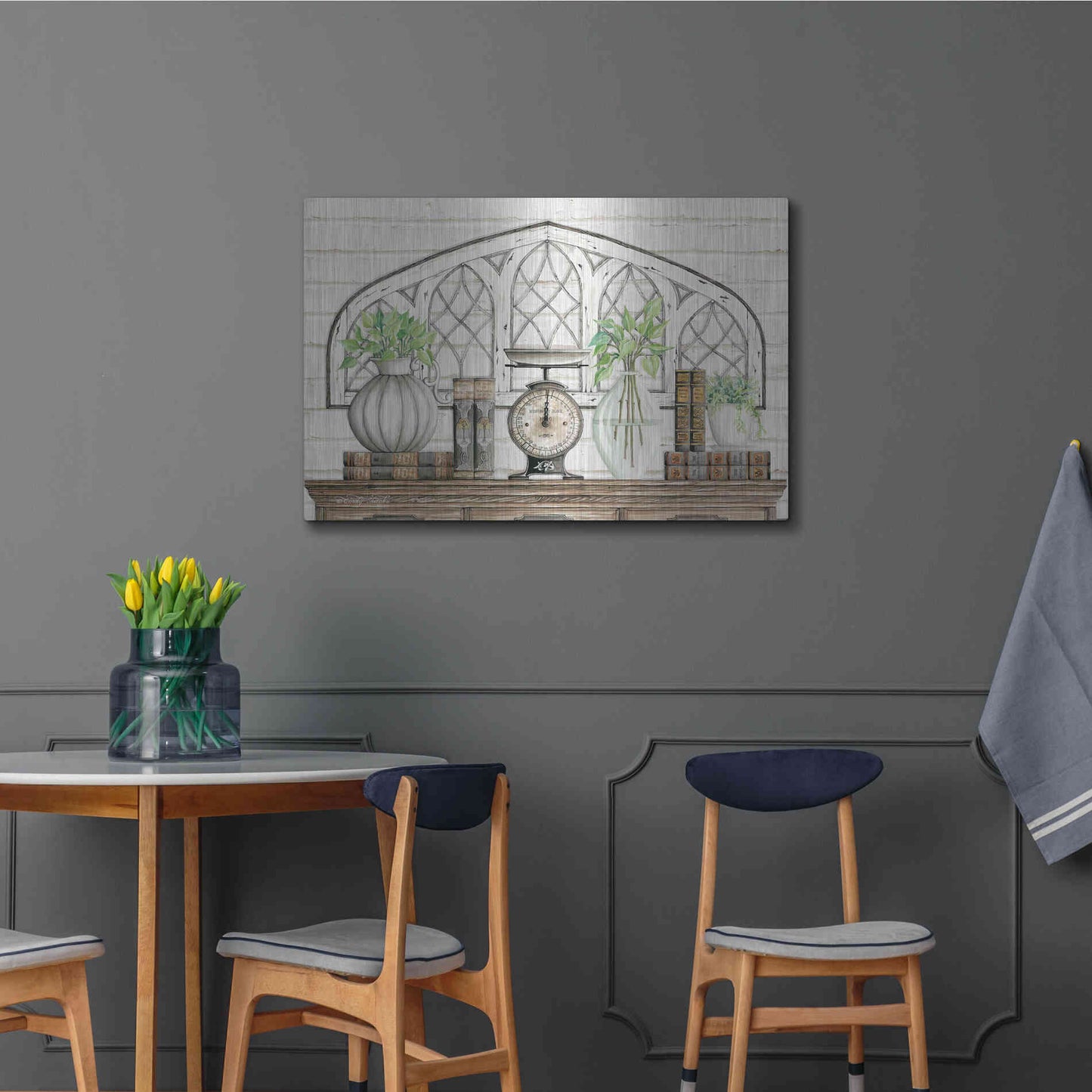 Luxe Metal Art 'All Things Near and Dear II' by Cindy Jacobs, Metal Wall Art,36x24