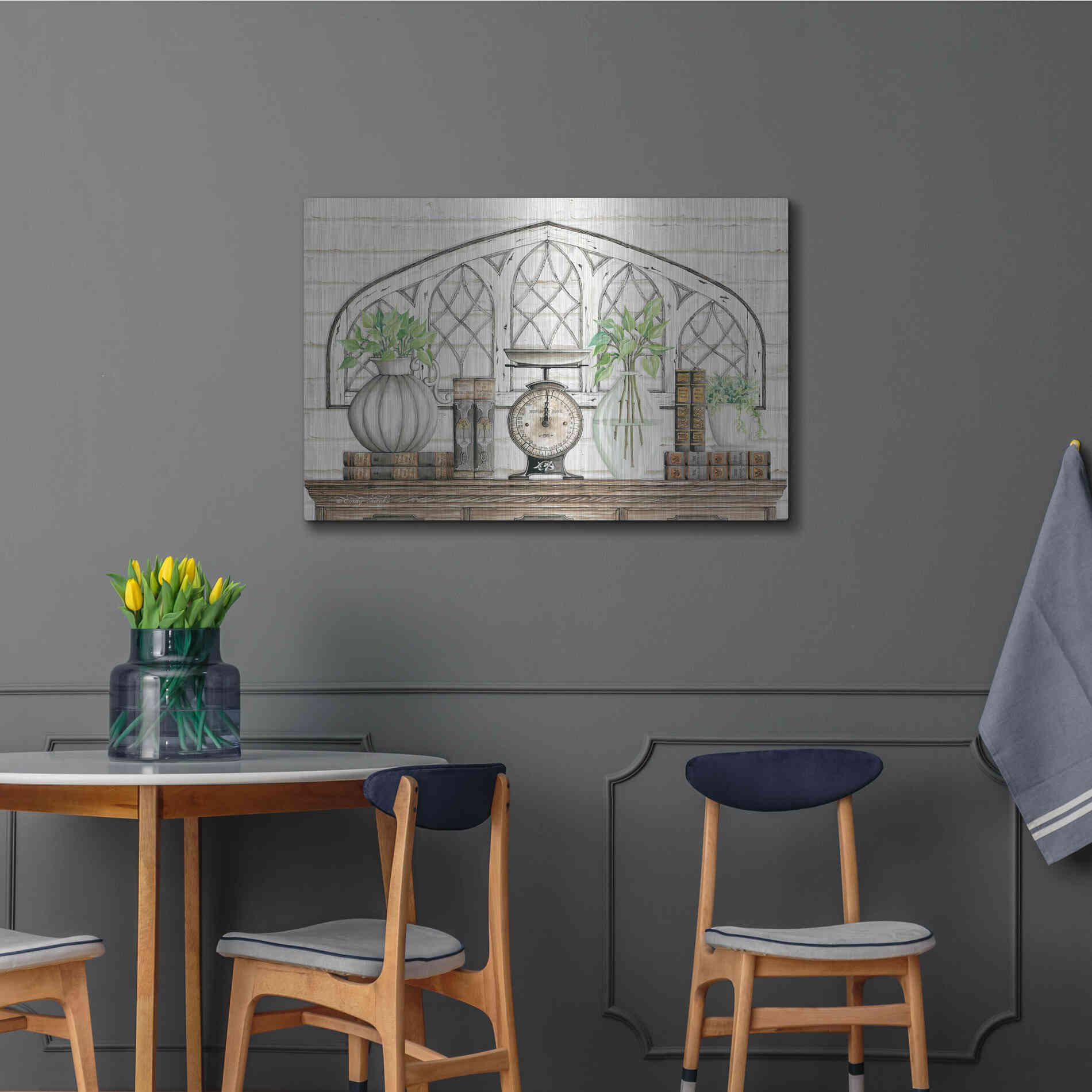 Luxe Metal Art 'All Things Near and Dear II' by Cindy Jacobs, Metal Wall Art,36x24