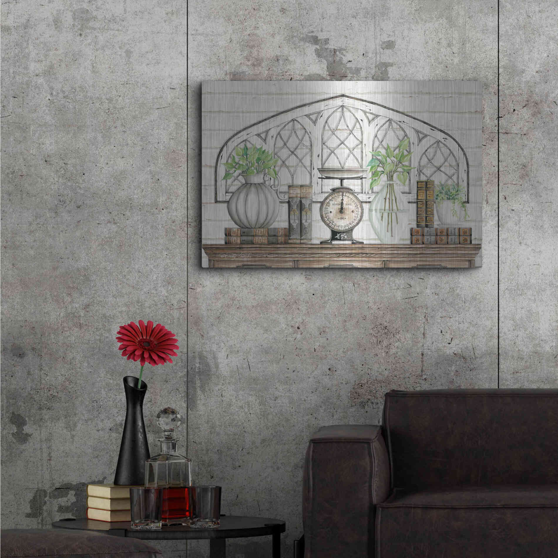 Luxe Metal Art 'All Things Near and Dear II' by Cindy Jacobs, Metal Wall Art,36x24