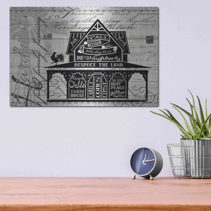 Luxe Metal Art 'Y'all Blessed Farmhouse' by Cindy Jacobs, Metal Wall Art,16x12