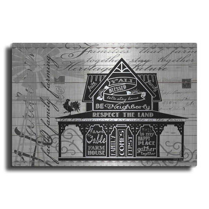 Luxe Metal Art 'Y'all Blessed Farmhouse' by Cindy Jacobs, Metal Wall Art