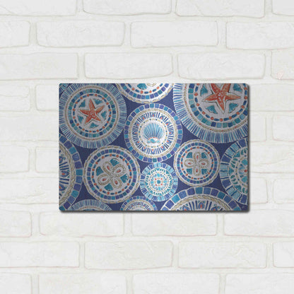 Luxe Metal Art 'Maritime XV' by Daphne Brissonet, Metal Wall Art,16x12