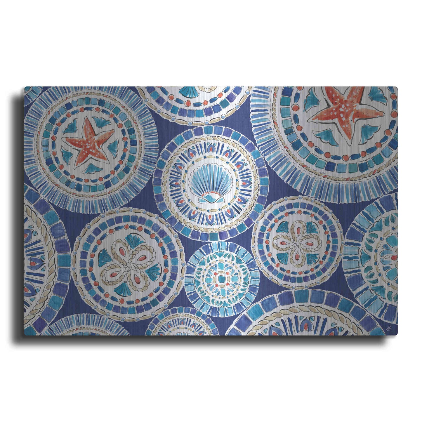 Luxe Metal Art 'Maritime XV' by Daphne Brissonet, Metal Wall Art