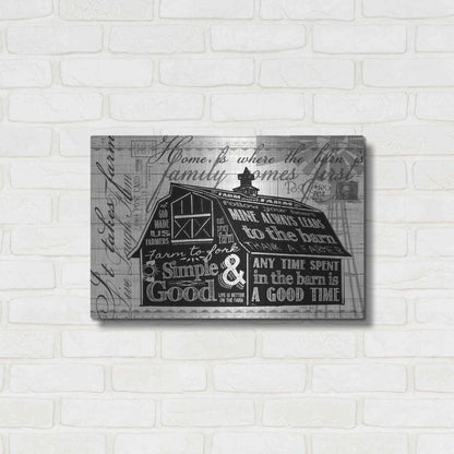 Luxe Metal Art 'Simple & Good Barn' by Cindy Jacobs, Metal Wall Art,24x16